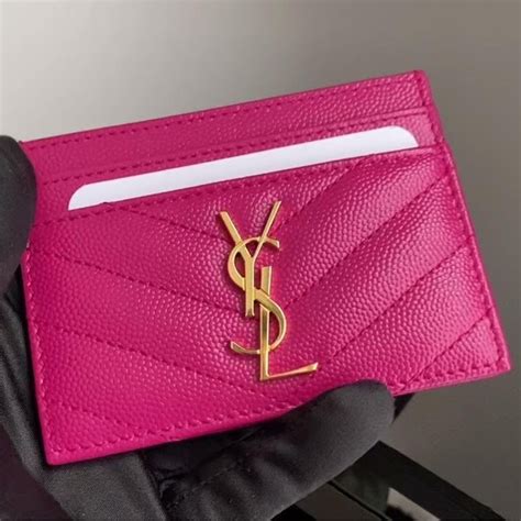 ysl fushia cardholder|YSL card holders for women.